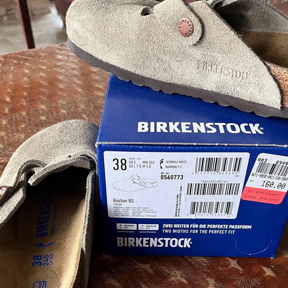 Birkenstock Boston Taupe 38